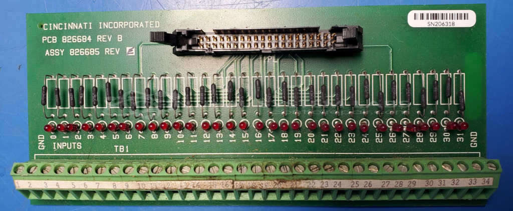 Repair or Rebuilt Cincinnati Inc. 826685 REV E 32 Input Board | Control ...